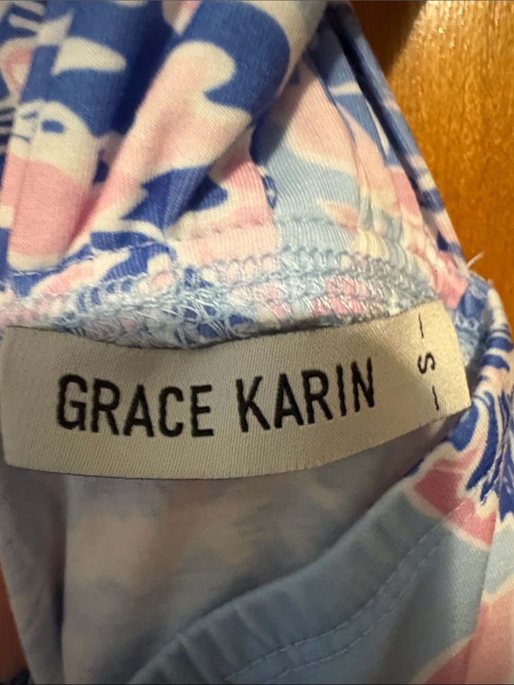 NWOT Grace Karin Halter Floral Maxi Dress in Light Blue and Pink - Size S - Picture 4 of 10